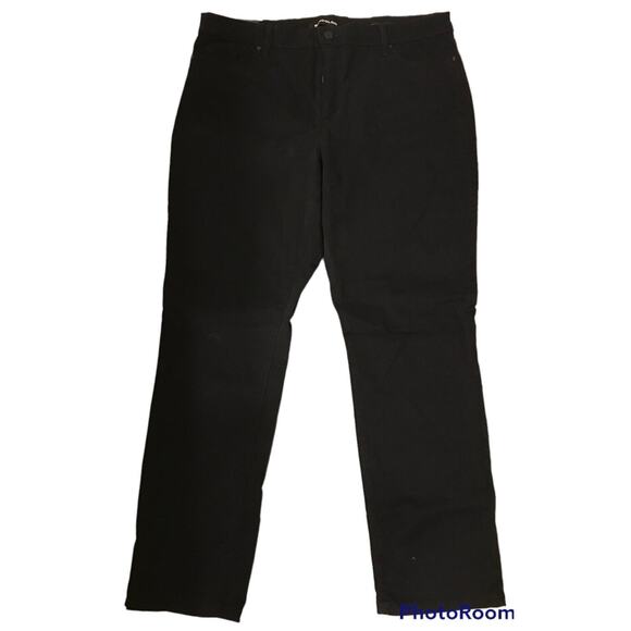 Bandolino Amy Women's Size 18 Black Modern Straight Leg Stretch Pants - Picture 2 of 5